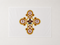 Orthodox Jesus Christ NIKA Cross - White Color - Flag 95x73cm