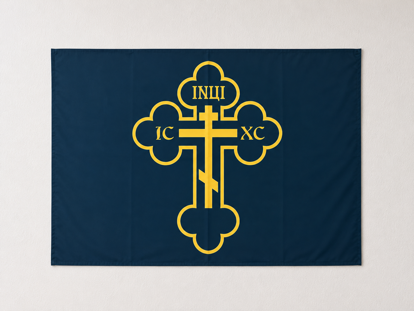 Orthodox Christ the Savior - Black&Yellow Color - Flag 37x29in
