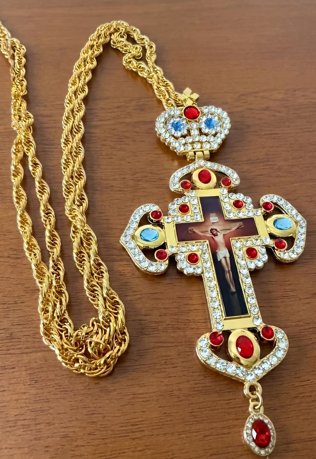 Orthodox Crucifix - Gold Color - Stainless Steel Cross