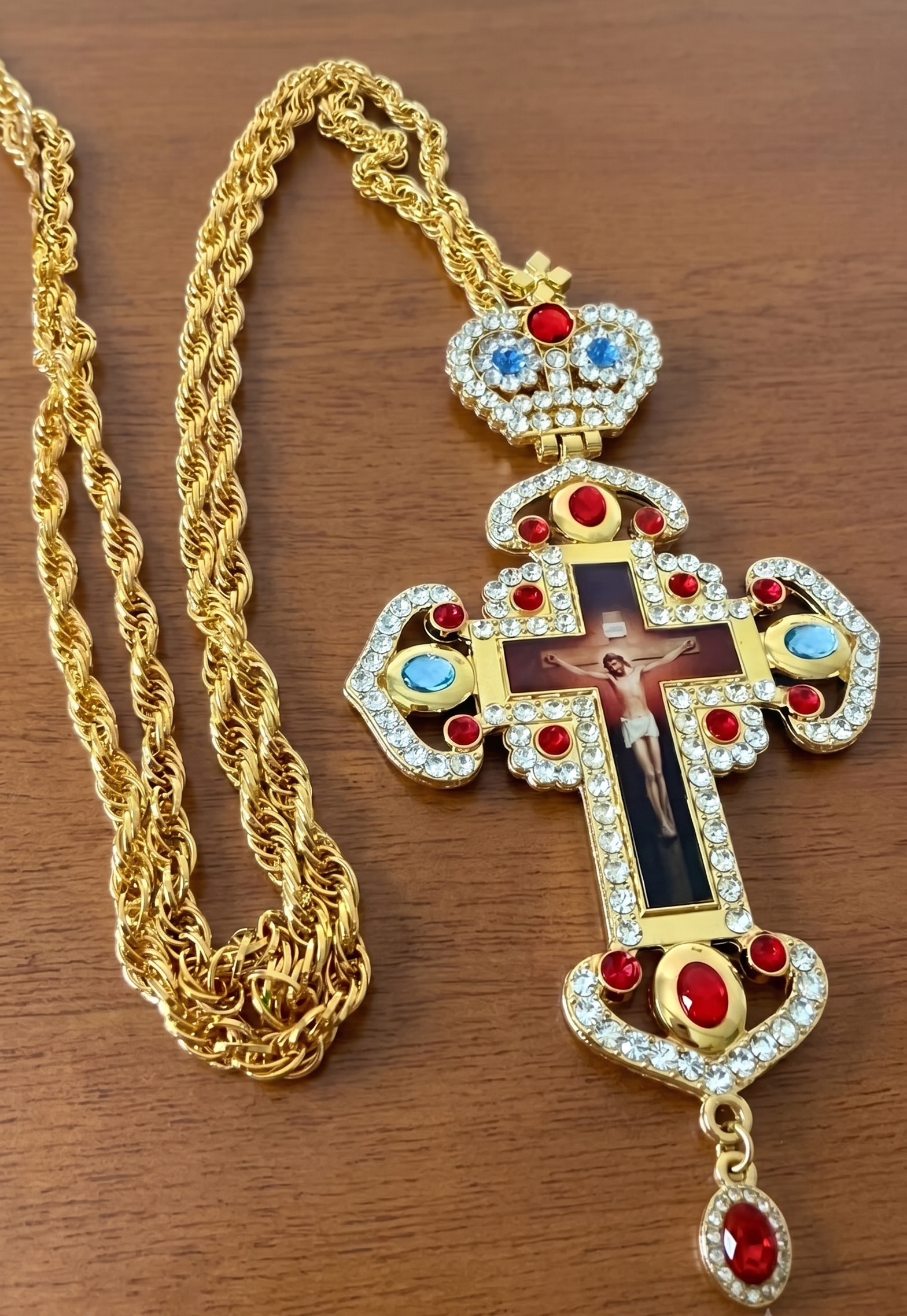 Orthodox Crucifix - Gold Color - Stainless Steel Cross