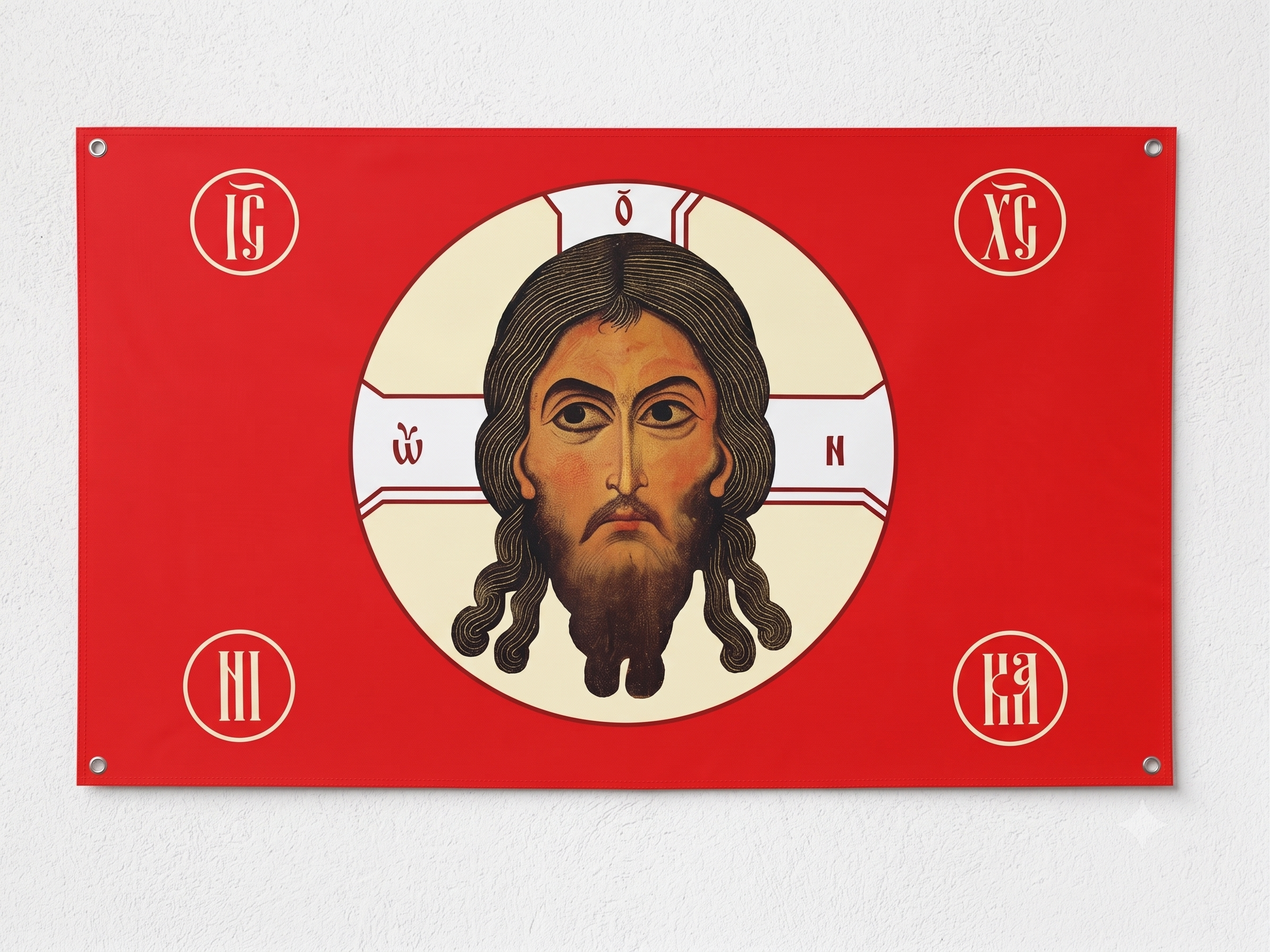 Orthodox Jesus Christ - Red Color - Flag 150x90cm