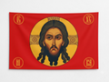 Orthodox Christ Pantocrator - Red Color - Flag 150x90cm