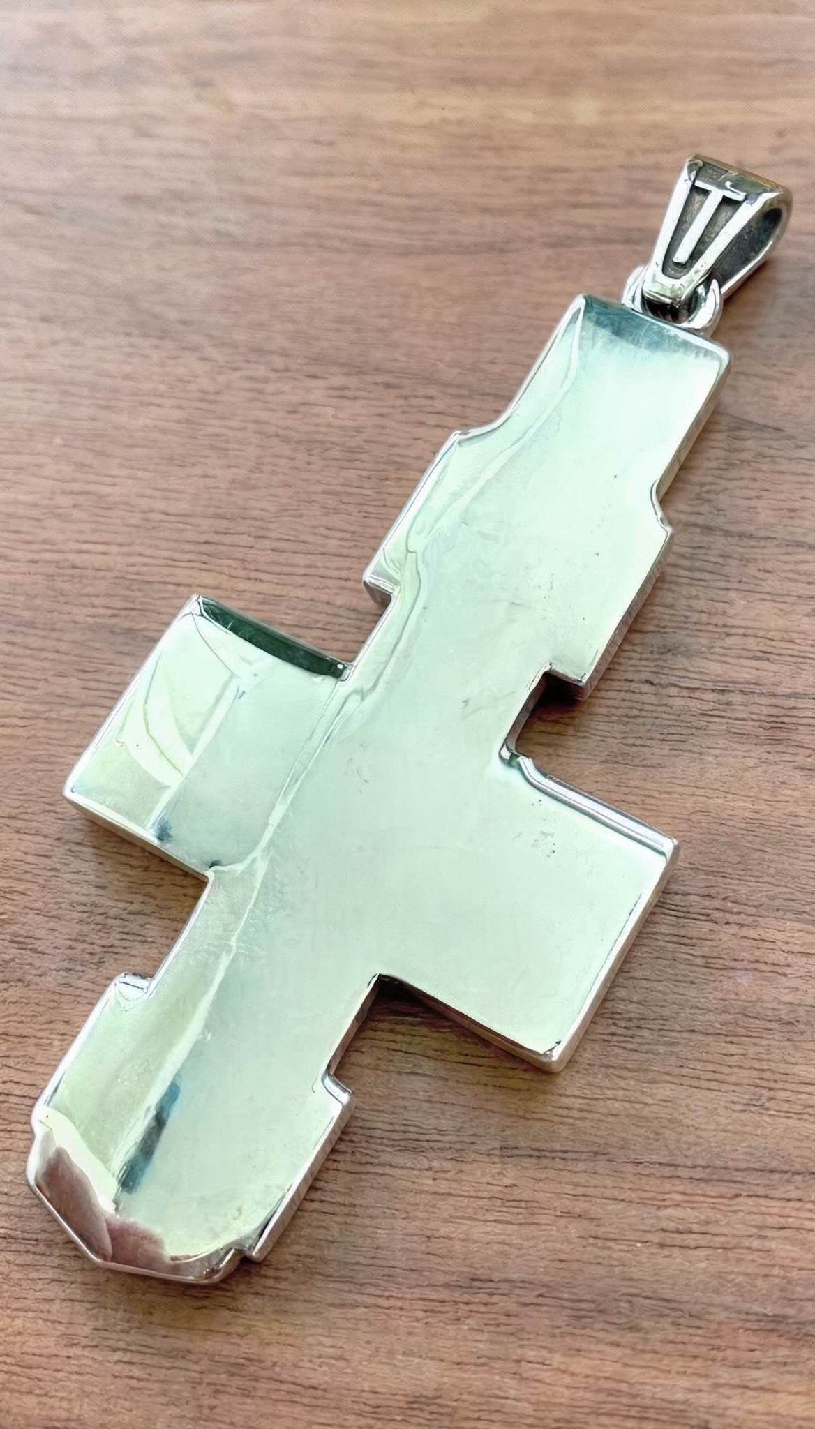 Orthodox Crucifix - Silver Color - Stainless Steel Cross 70x39mm 20.2g