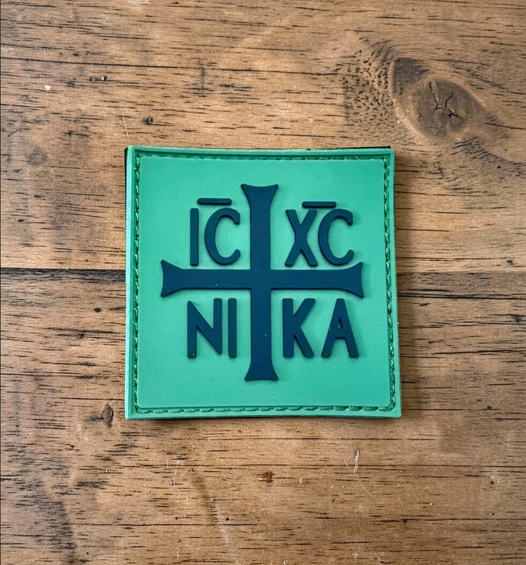 Orthodox IC XC NIKA - Mint Color - PVC Hook & Loop Patch