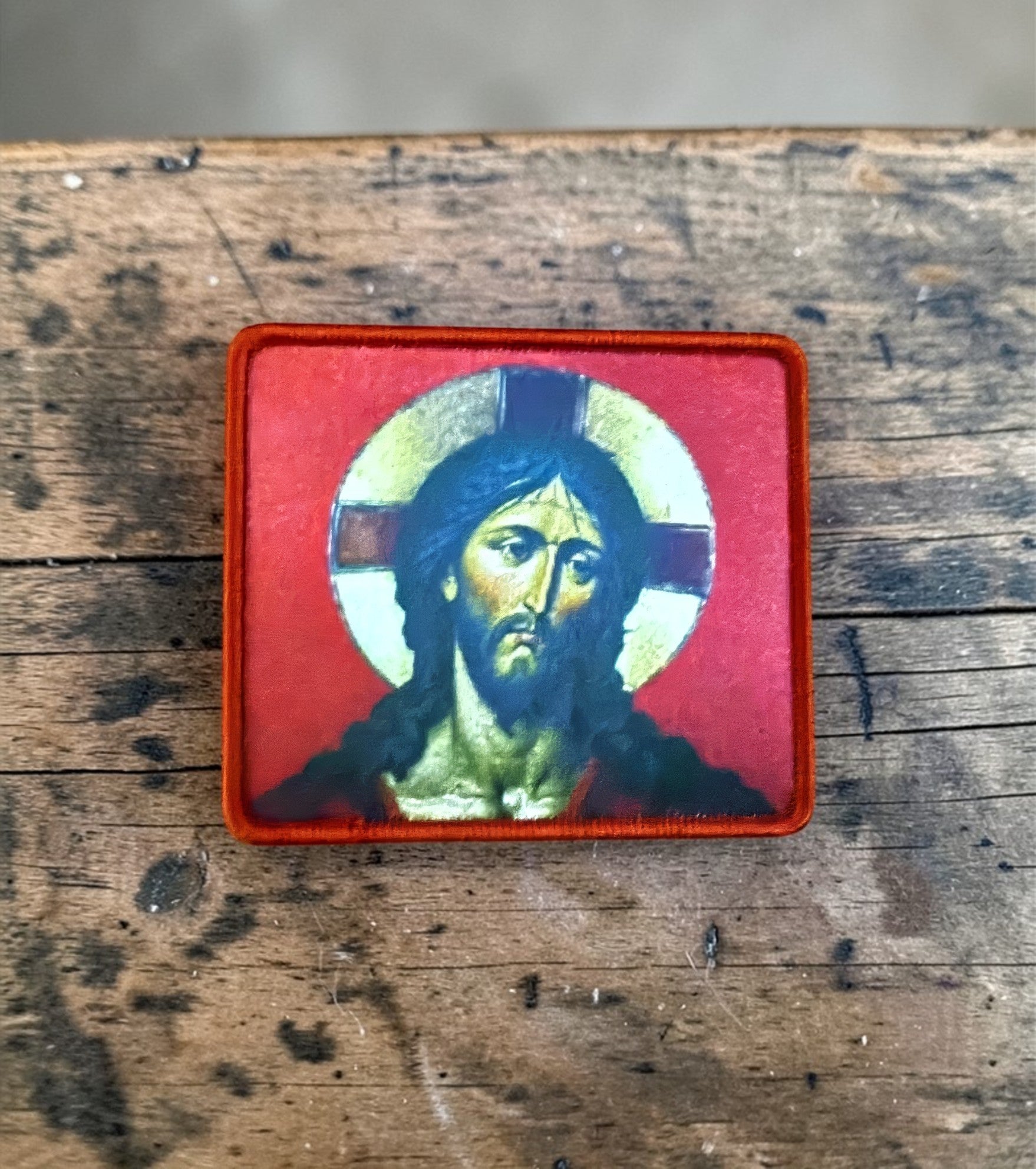 Orthodox Jesus Christ - Red Color - Hook & Loop Patch