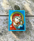 Orthodox Virgin Mary Mother of God Icon - Hook & Loop Patch