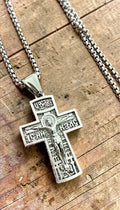 Orthodox Crucifix - Silver Color - Stainless Steel Cross