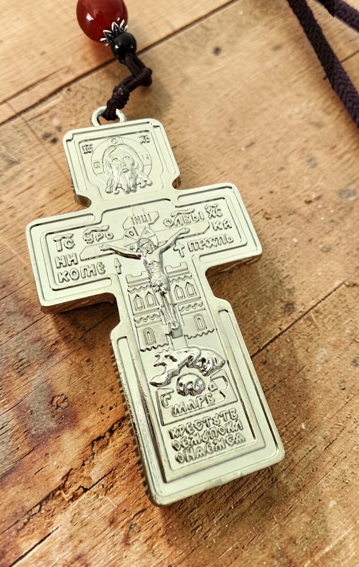 Orthodox Crucifix - Silver Color - Stainless Steel Cross