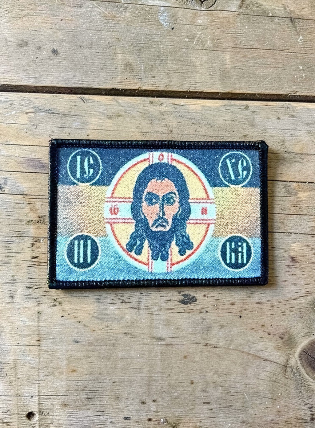Orthodox Jesus Christ Icon - Hook & Loop Patch