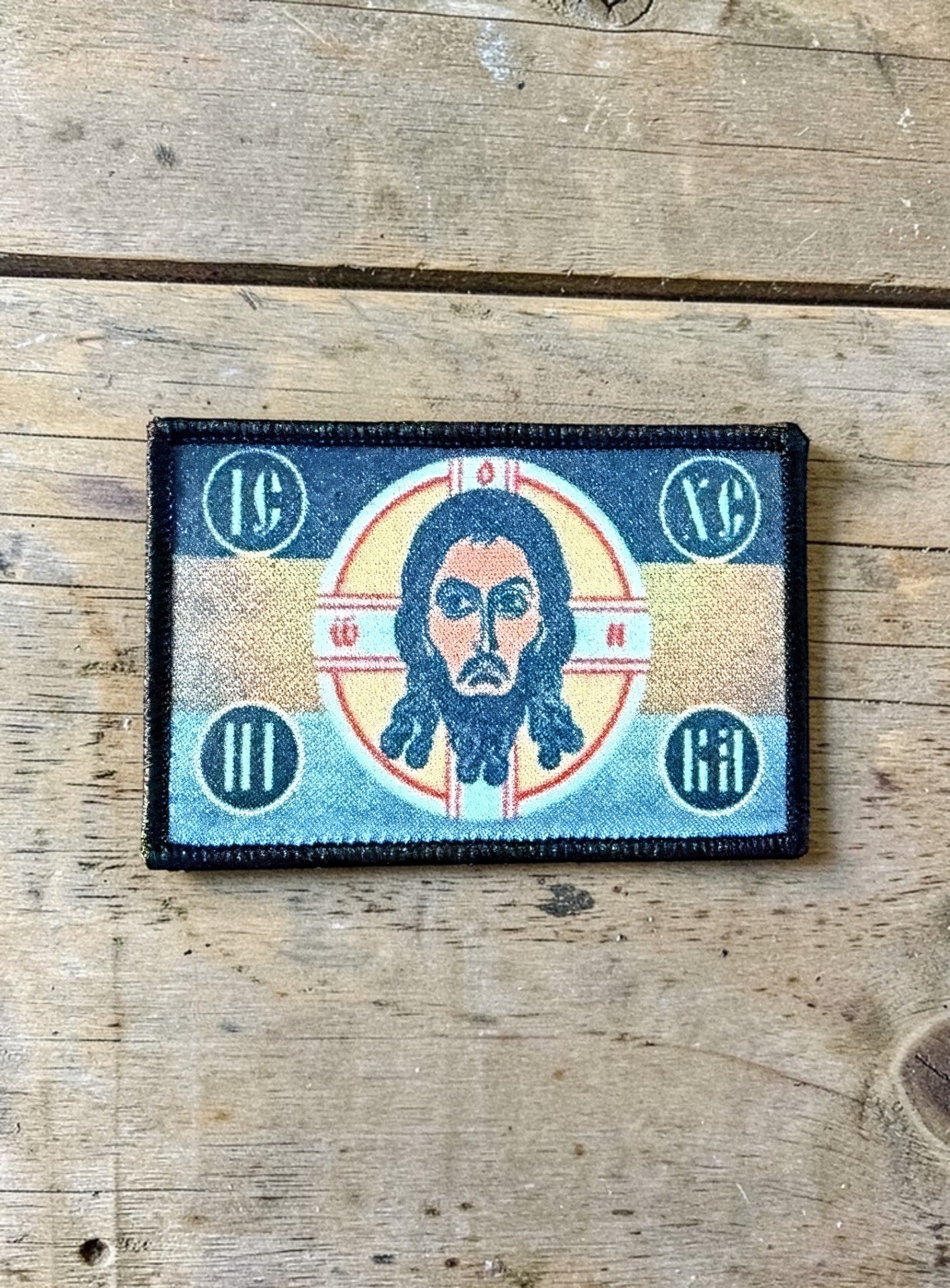 Orthodox Jesus Christ Icon - Hook & Loop Patch