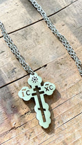 Orthodox IC XC - Silver Color - Stainless Steel Cross