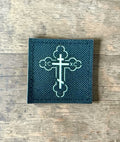 Orthodox IC XC Cross - Black Color - Hook & Loop Patch 2x2in