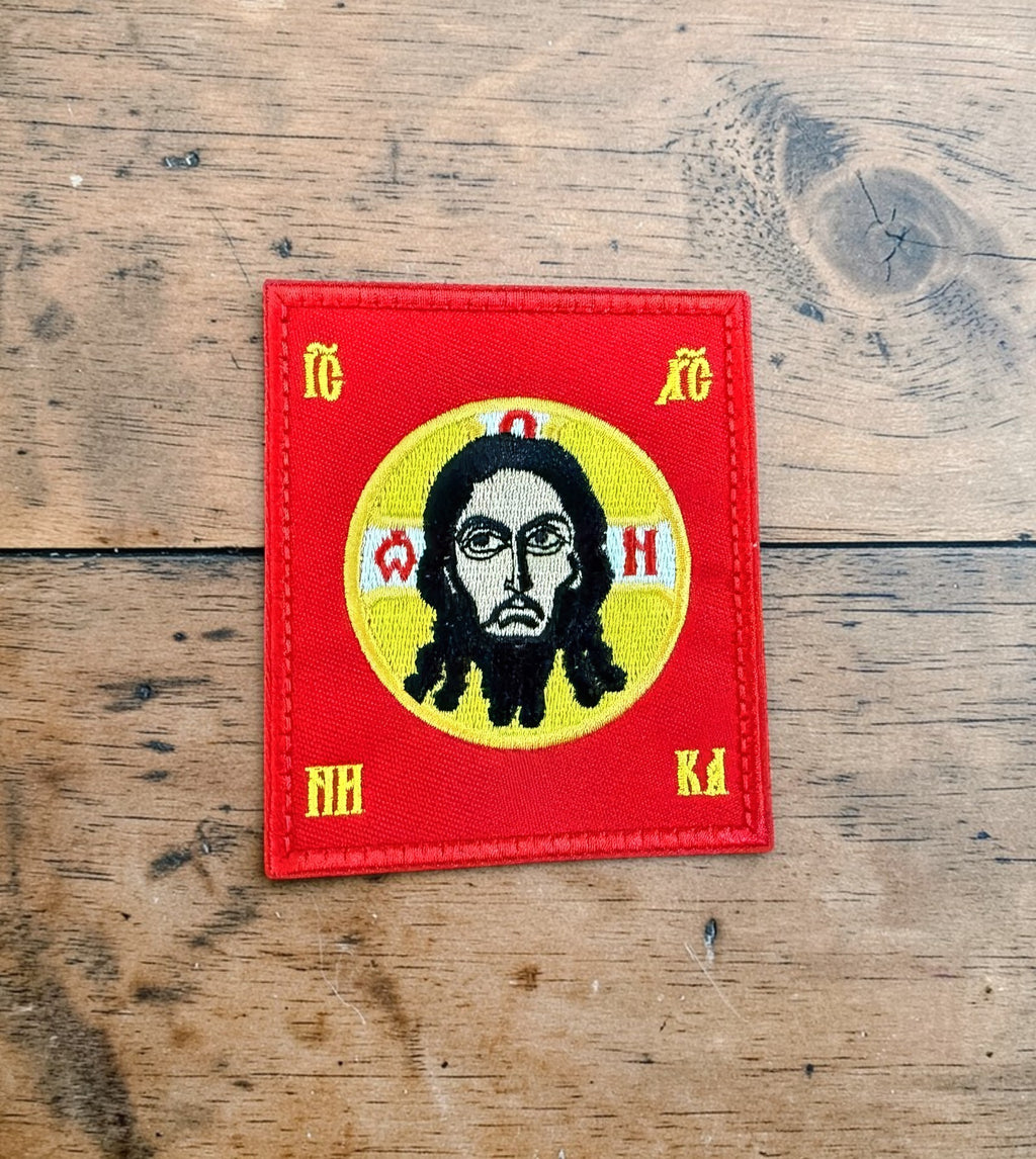 Orthodox Jesus Christ - Red Color - Hook & Loop Patch