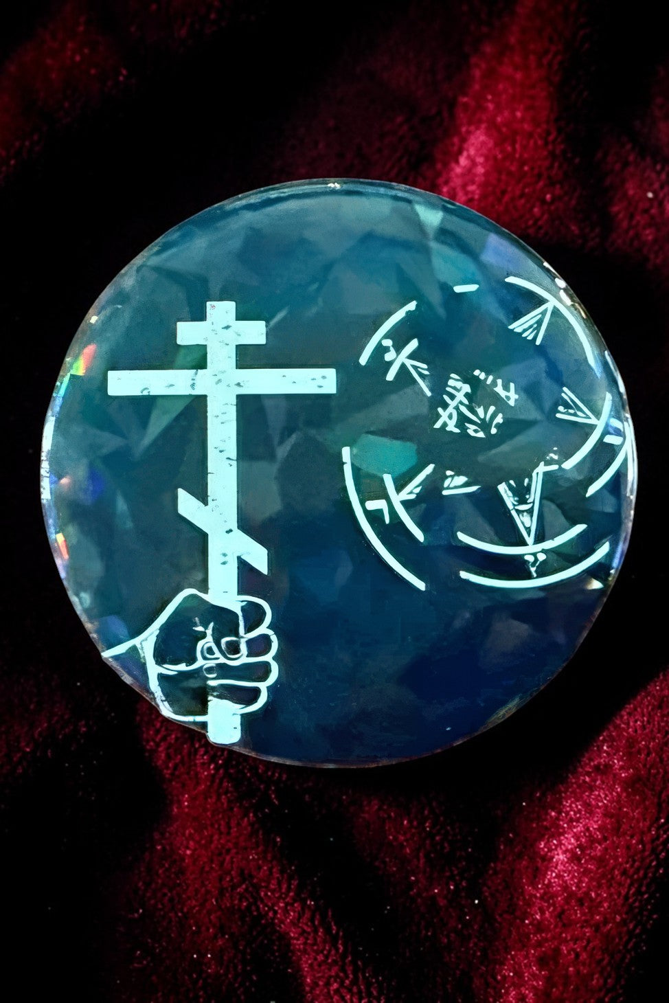 Orthodox Hand of Faith - Black&White Color - Pin