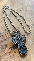 Orthodox Crucifix - Silver Color - Stainless Steel Cross