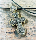 Orthodox Crucifix - Black&Gold Color - Stainless Steel Cross