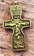 Orthodox Crucifix - Gold Color - Stainless Steel Cross
